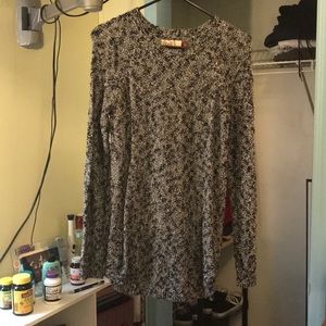 Black and white sweater.